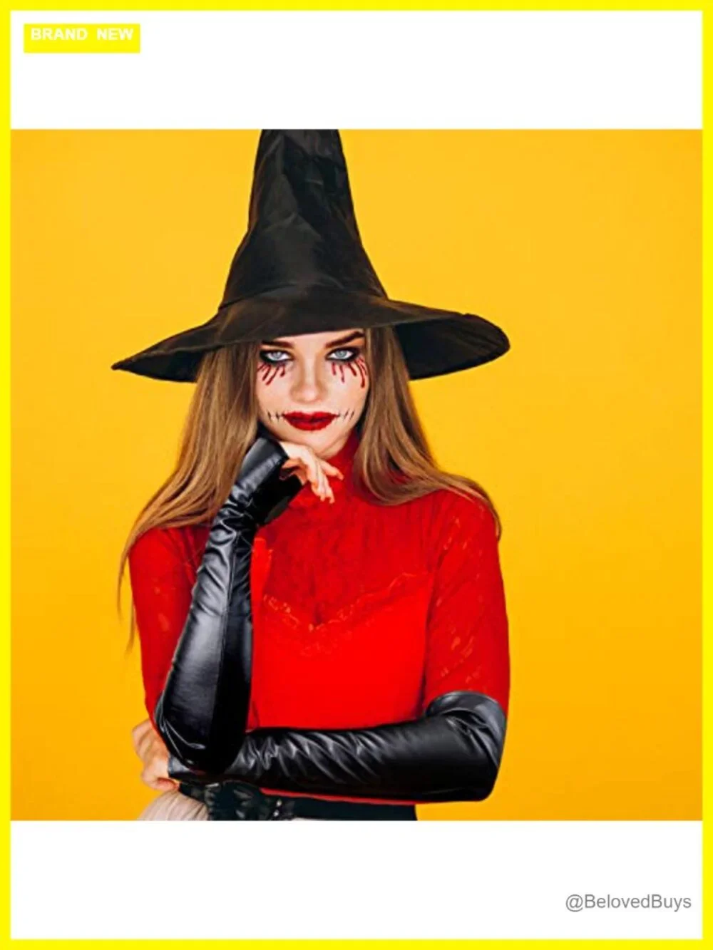 Faux Leather Arm Warmers Fingerless Gloves Halloween Costume Cosplay Long